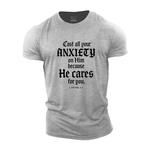 Men's Cast All Your Anxiety Cotton T-Shirt